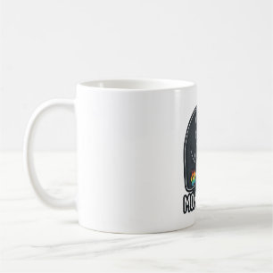 Caneca De Café Camisa de desenho de gravação vintage arco-íris da