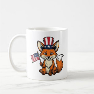 Caneca De Café Camisa de desenho de gravação vintage de raposa pa