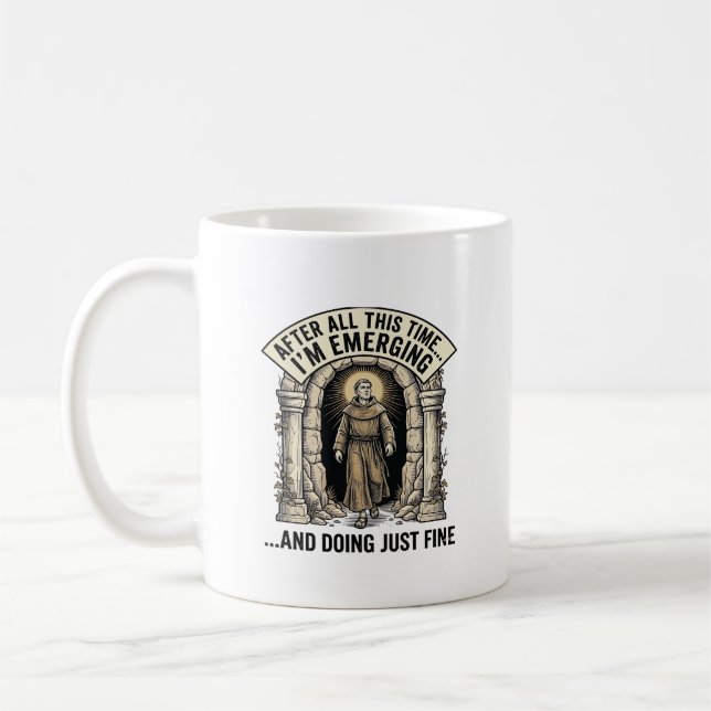 Caneca De Café Camisa de design gráfico de gravura de humor de ca (Esquerda)