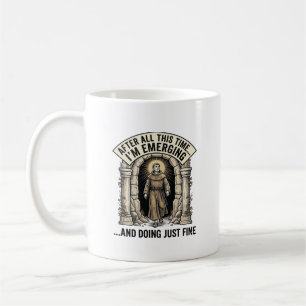 Caneca De Café Camisa de design gráfico de humor de caverna vinta