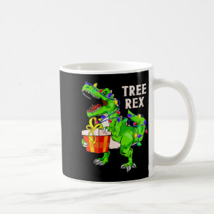 Caneca De Café Camisa de Dinossauro de Natal Árvore Rex Pijamas X
