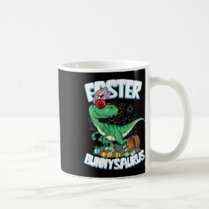 Caneca De Café Camisa de Dinossauro de Páscoa Coelho Caça ao Ovo 