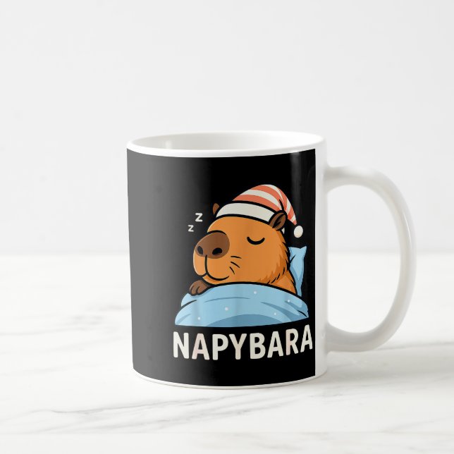 Caneca De Café Camisa de dormir Sleeng Capybara Napybara para men (Direita)