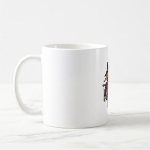 Caneca De Café Camisa de Espantalho de Abóbora Gravura Vintage de