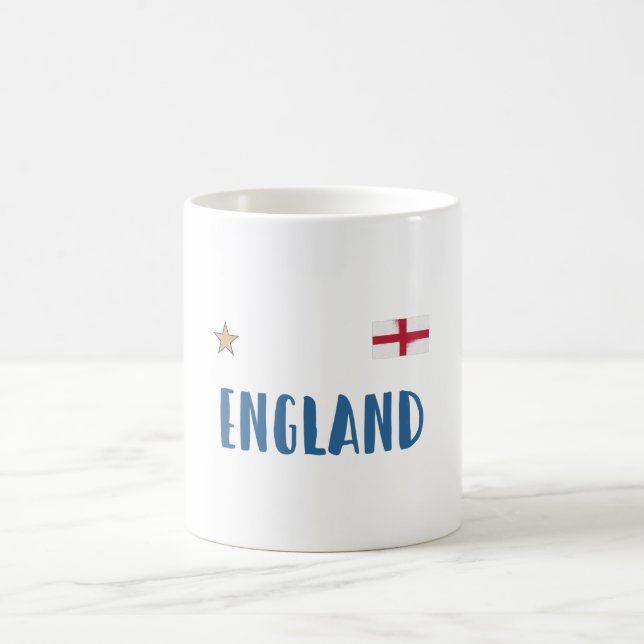Caneca De Café Camisa de Fã de Futebol da Inglaterra Bandeira Ing (Centro)