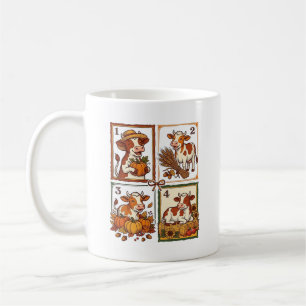 Caneca De Café Camisa de Fazenda de Patchwork Vintage de Quarteto