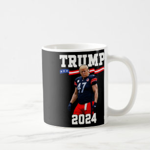 Caneca De Café Camisa de Futebol Americano Trump 47 2025 Bandeira