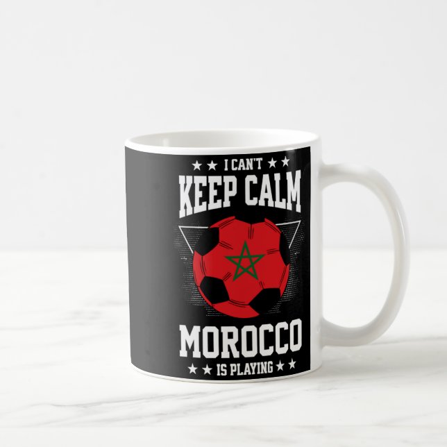 Caneca De Café Camisa de Futebol de Marrocos 2022 Bandeira Piada  (Direita)