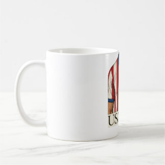 Caneca De Café Camisa de Futebol EUA Estilo Retro Patriota Vermel