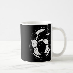 Caneca De Café Camisa de Futebol Número 6 Esboçada Estilo Byll