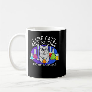 Caneca De Café Camisa De Gatos E Ciências, Camiseta De Gato, T-Sh