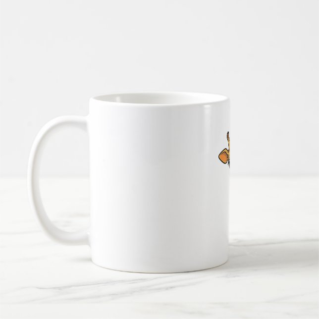Caneca De Café Camisa de Girafa Olhando de Esquina com Desenho de (Esquerda)