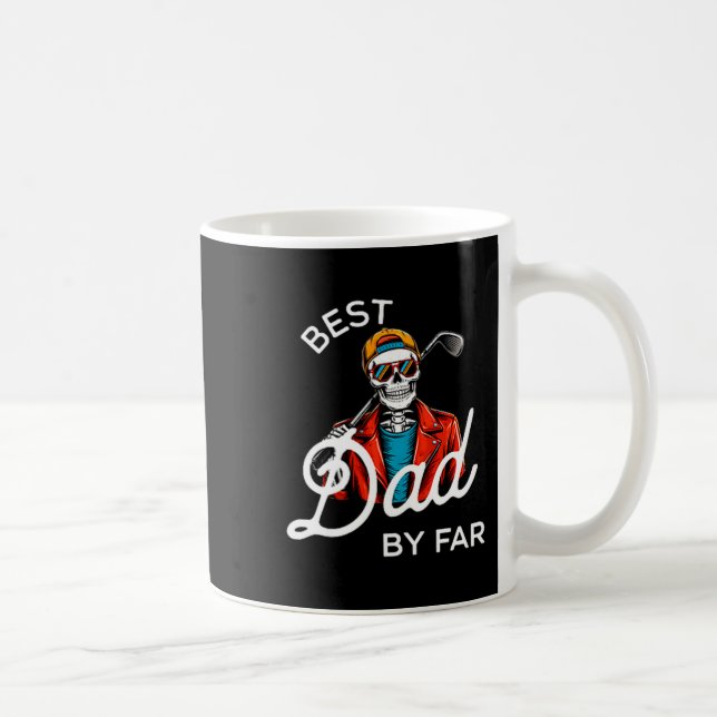 Caneca De Café Camisa de golfe engraçada papai pelo par Pai (Direita)