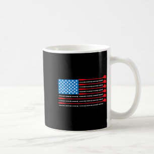 Caneca De Café Camisa de golfe patriótica - Bandeira dos EUA Golf