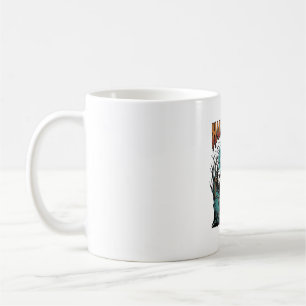 Caneca De Café Camisa de Gravura Vintage Cemitério de Gatos de Ha
