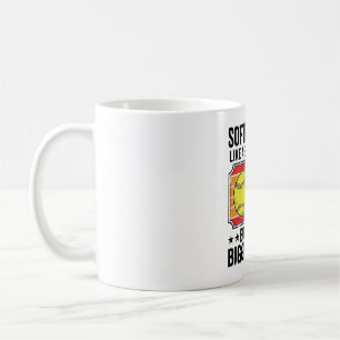 Caneca De Café Camisa de Gravura Vintage Pai de Softbol Bolas Mai