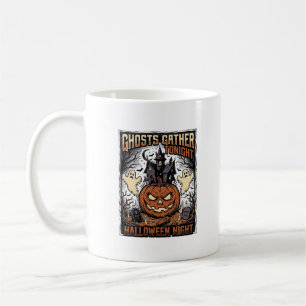 Caneca De Café Camisa de Halloween Assombrada Arte de Abóbora Fan