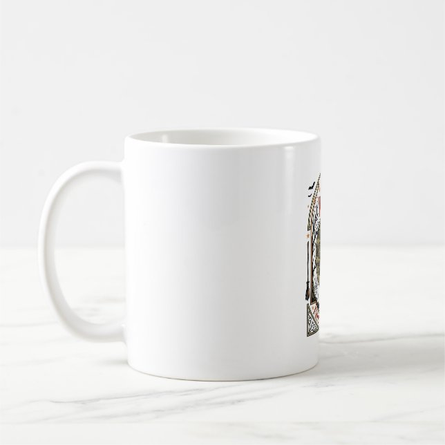 Caneca De Café Camisa de Halloween de Bruxa Bebê para Primeira Te (Esquerda)