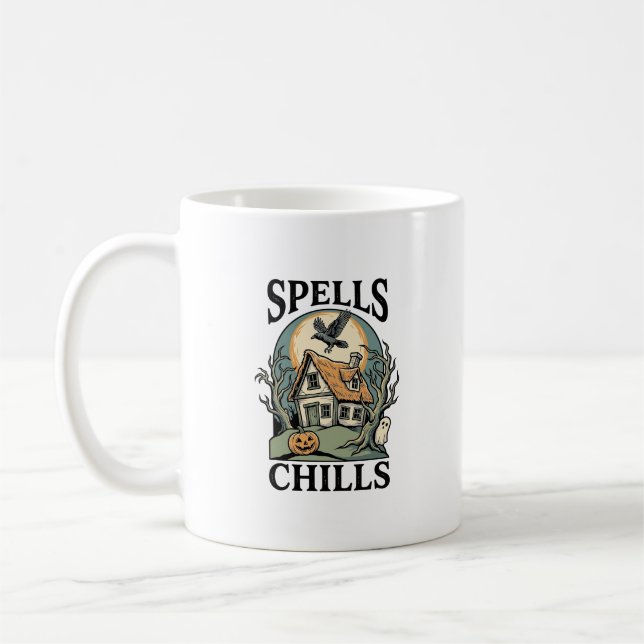 Caneca De Café Camisa de Halloween de Cabana Assombrada para a Te (Esquerda)