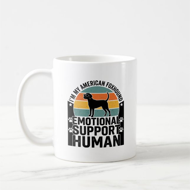 Caneca De Café Camisa de Humano de Suporte Emocional American Fox (Esquerda)