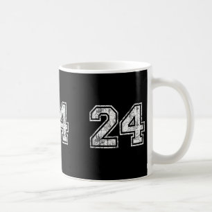Caneca De Café Camisa de Jogador Sketll Número 24 Vintage Desgast