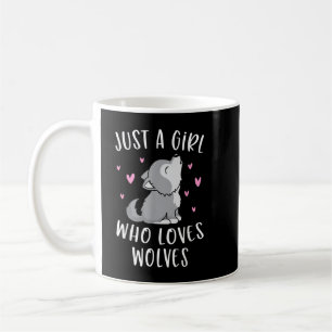 Caneca De Café Camisa De Lobo Bonita Para Meninas Apenas Uma Meni