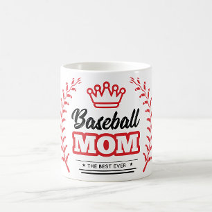 Caneca De Café Camisa de Mãe de Beisebol A Melhor Coroa
