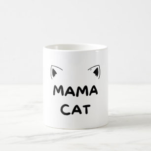 Caneca De Café Camisa de Mãe de Gato, Camisa Divertida de Gato, P