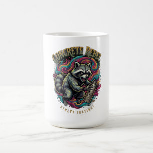 Caneca De Café Camisa de Manga Longa Concrete Rebel Raccoon