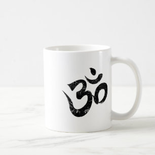 Caneca De Café Camisa de Meditação Om Símbolo Espiritual Indiano