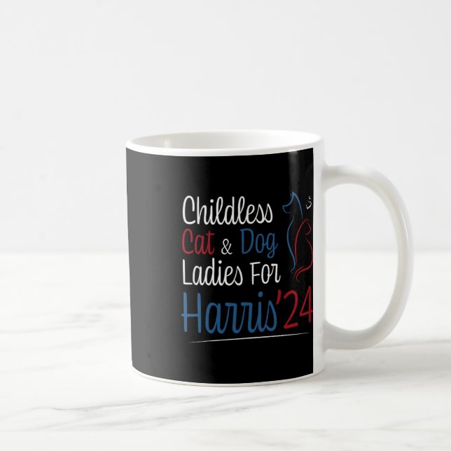 Caneca De Café Camisa De Mulher-Dama-De-Cachorro Para Kamala Har (Direita)