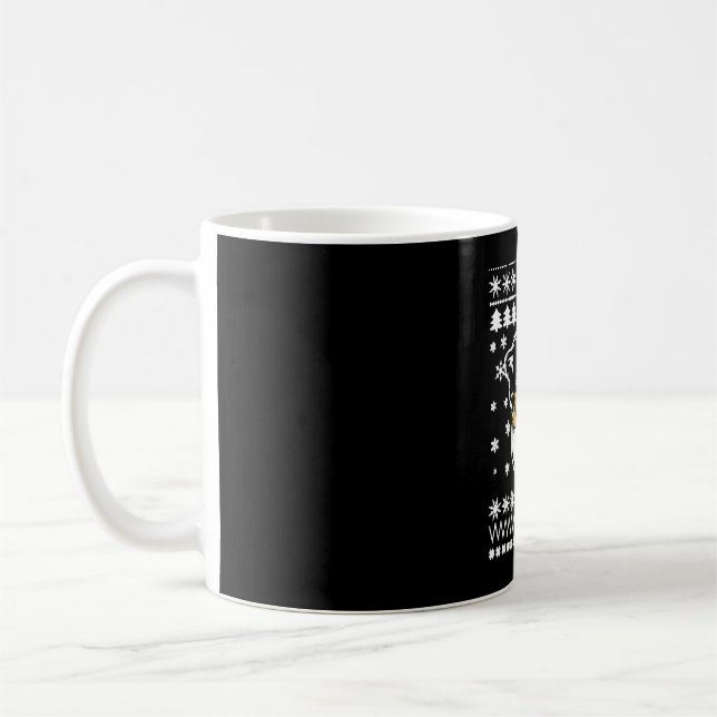 Caneca De Café Camisa de Natal de Pastor Australiana (Esquerda)