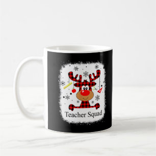 Caneca De Café Camisa de Natal do Professor Branqueado Reindeer