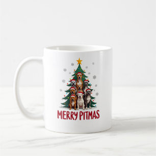 Caneca De Café Camisa de Natal Feia de Pitbull Merry Pitmas Tr