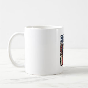 Caneca De Café Camisa de Óculos de Sol Águia Patriótica Vintage D