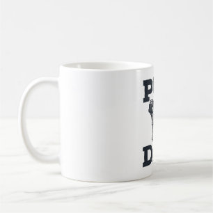 Caneca De Café Camisa de Pai de Pug com Desenho de Gravura Vintag