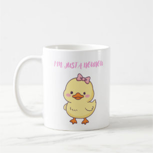 Caneca De Café Camisa de Pato Fofo Eu Sou Apenas Uma Nounou, Amor