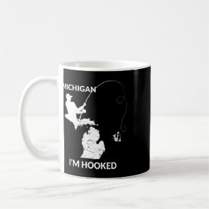 Caneca De Café Camisa de pesca Mi Michigan Presente para pescador