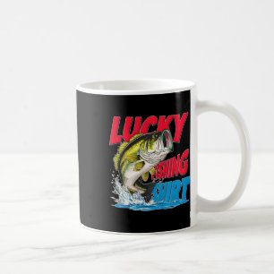 Caneca De Café Camisa de pesca sortuda engraçada Byss pescador di