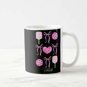 Caneca De Café Camisa de pickleball rosa preppy feminina que as m