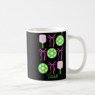 Caneca De Café Camisa de pickleball rosa preppy feminina que as m