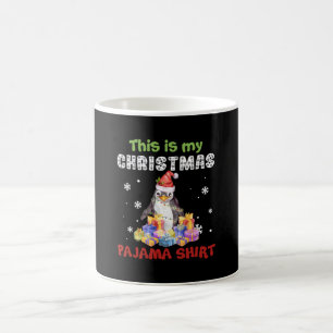 Caneca De Café Camisa de pijama de Natal Pinguim Esta é Minha
