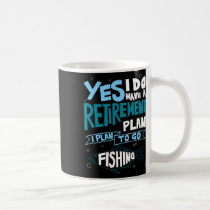 Caneca De Café Camisa de Plano de Aposentadoria de Pesca Presente