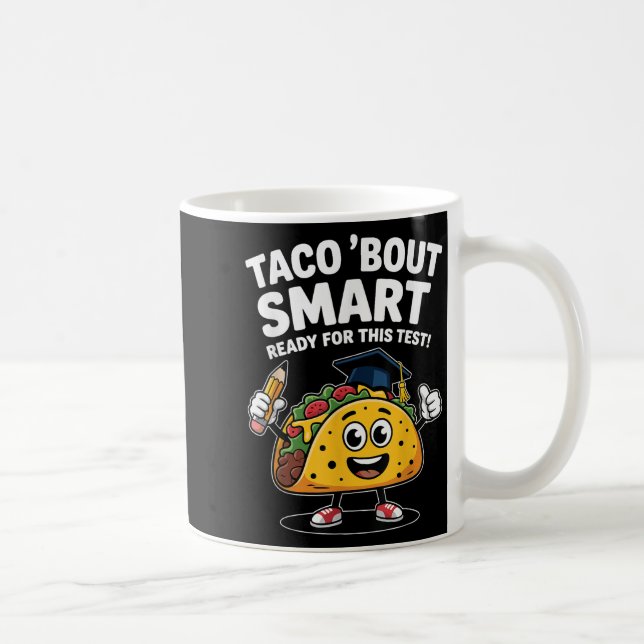 Caneca De Café Camisa de professor no dia de teste Motivacional D (Direita)