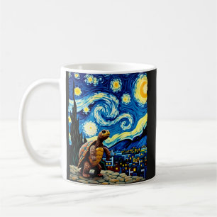 Caneca De Café Camisa de Tartaruga Artística Tartaruga Noite Est