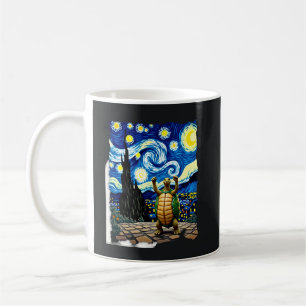 Caneca De Café Camisa de Tartaruga Artística  Tartaruga Noite Est