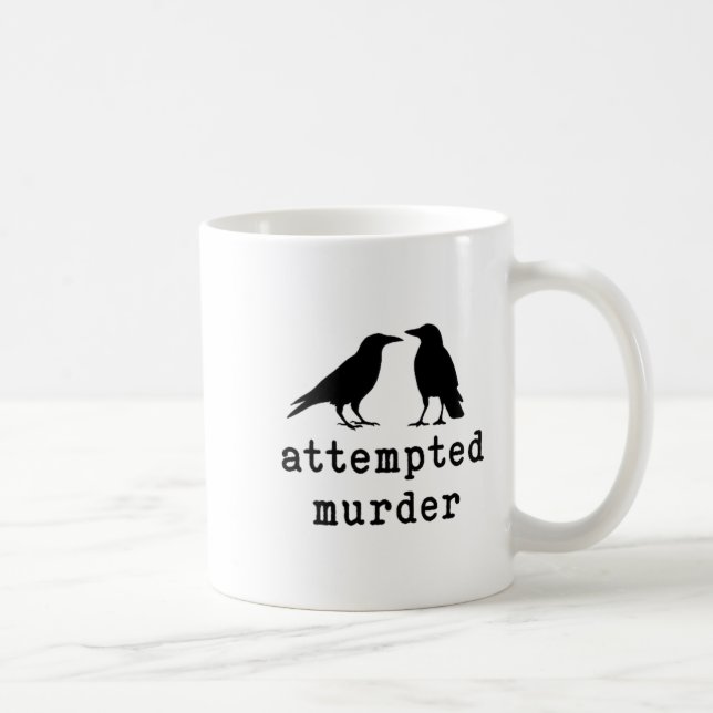 Caneca De Café Camisa de Tentativa de Assassinato de Pássaro Engr (Direita)