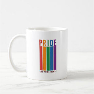 Caneca De Café Camisa de Tipografia de Arco-íris do Mês do Orgulh