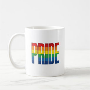Caneca De Café Camisa de Tipografia Orgulho Arco-Íris Vintage Des