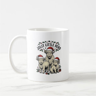 Caneca De Café Camisa de Vaca de Natal Arte de Rebanho de Férias